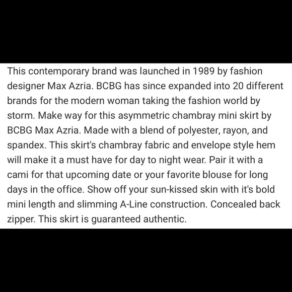 🛍️3/$20🛍️BCBGMAXAZRIA Asymmetrical tiered chambray mini skirt - Picture 2 of 9